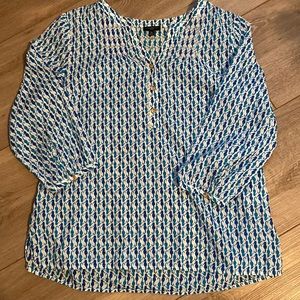 Talbots Petites seahorse cotton blouse